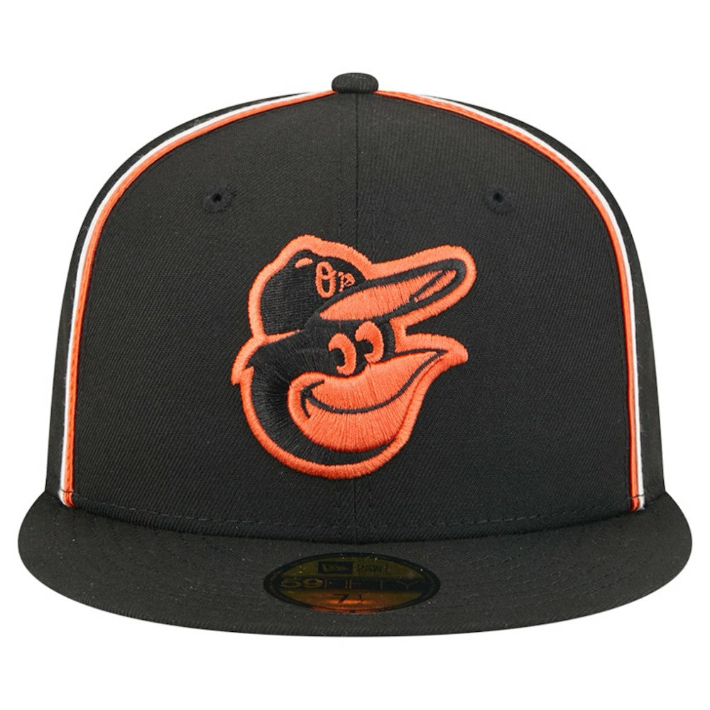 Black Baltimore Orioles New Era Soutache 59FIFTY Fitted Hat