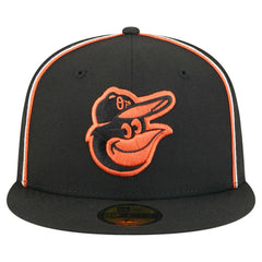 Black Baltimore Orioles New Era Soutache 59FIFTY Fitted Hat