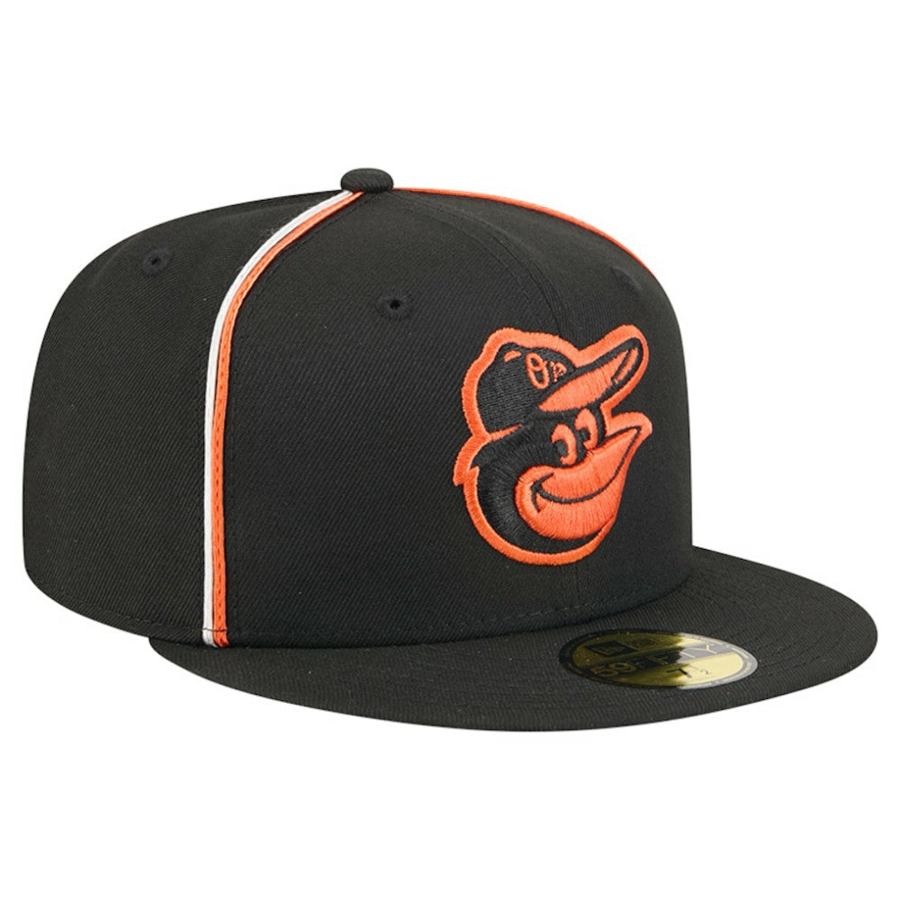 Black Baltimore Orioles New Era Soutache 59FIFTY Fitted Hat