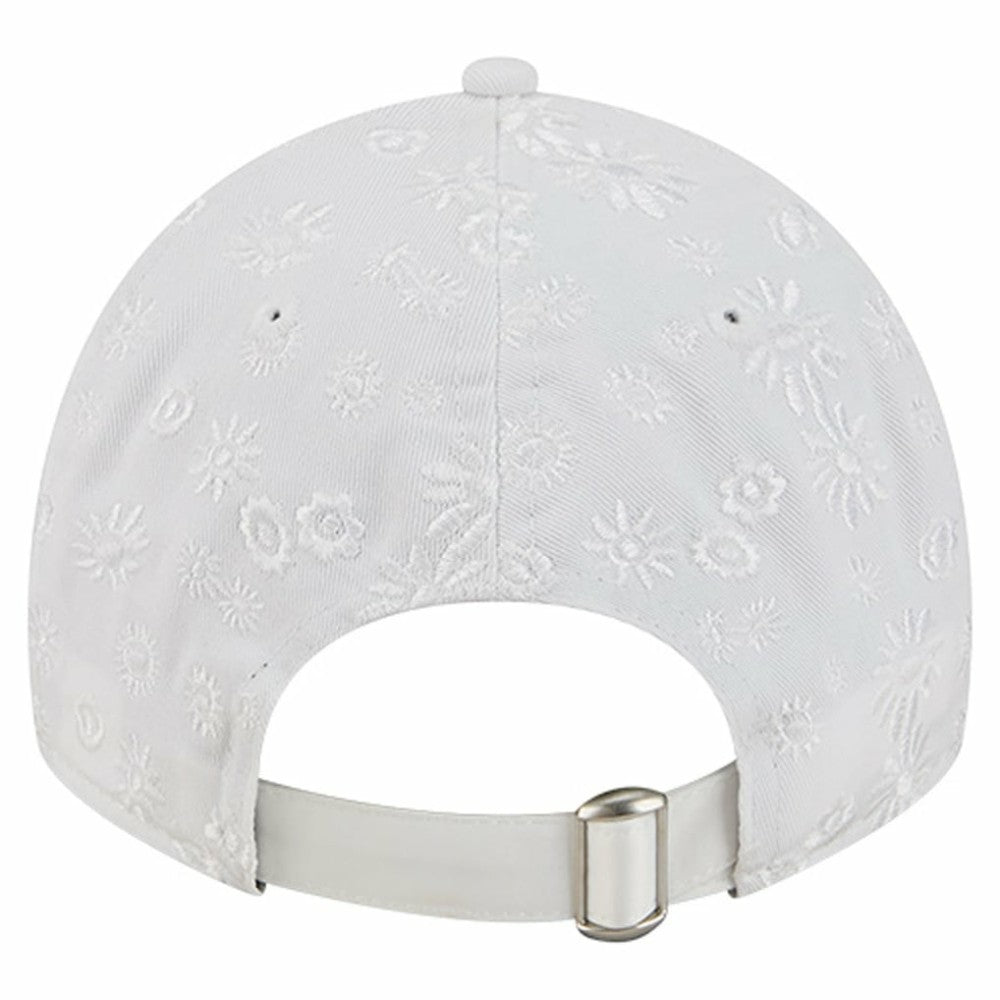 White Texas Rangers New Era Women's Floral Mesh 9TWENTY Adjustable Hat