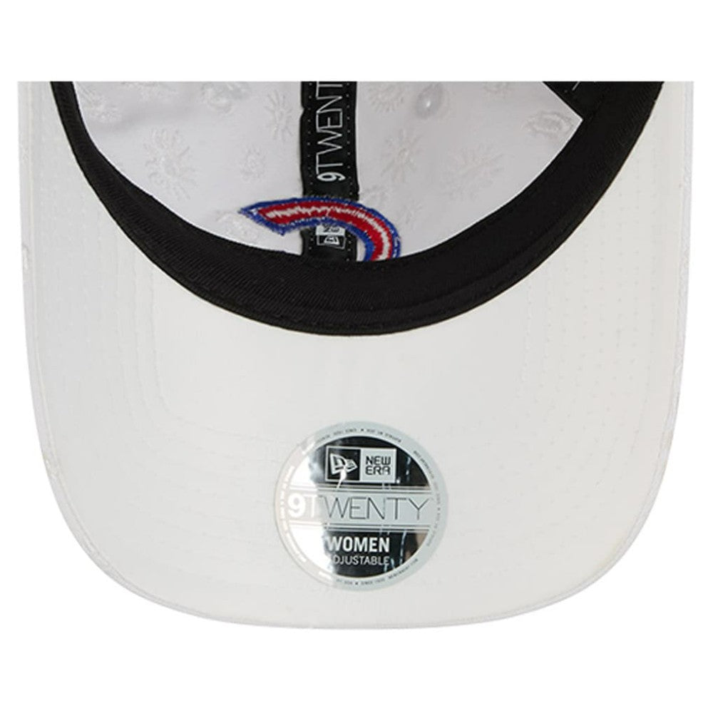 White Chicago Cubs New Era Women's Floral Mesh 9TWENTY Adjustable Hat