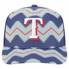 Denim/Royal Texas Rangers New Era Aztec Denim 9SEVENTY Adjustable Hat