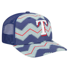 Denim/Royal Texas Rangers New Era Aztec Denim 9SEVENTY Adjustable Hat