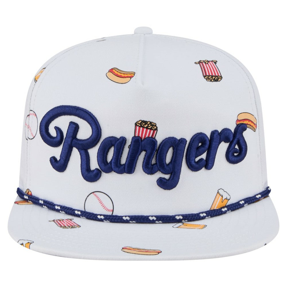 White Texas Rangers New Era Team Cheer Rope 19TWENTY Adjustable Hat
