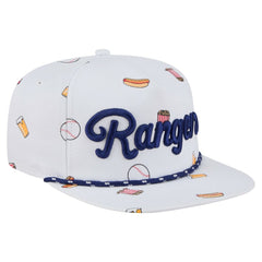 White Texas Rangers New Era Team Cheer Rope 19TWENTY Adjustable Hat