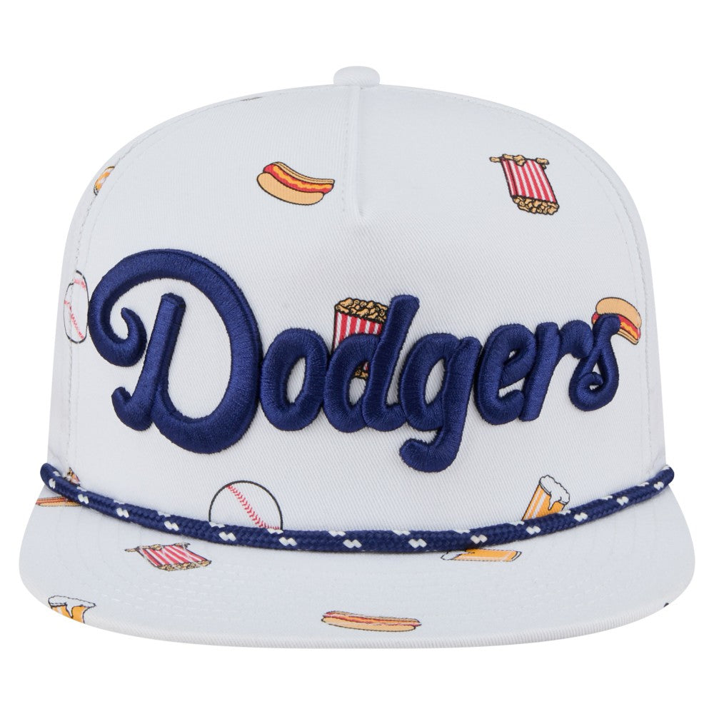 White Los Angeles Dodgers New Era Team Cheer Rope 19TWENTY Adjustable Hat