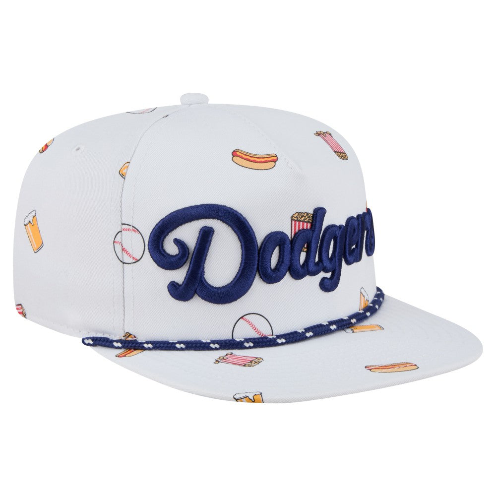 White Los Angeles Dodgers New Era Team Cheer Rope 19TWENTY Adjustable Hat