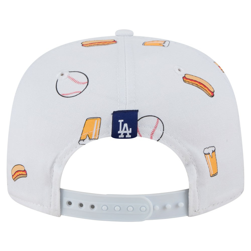 White Los Angeles Dodgers New Era Team Cheer Rope 19TWENTY Adjustable Hat