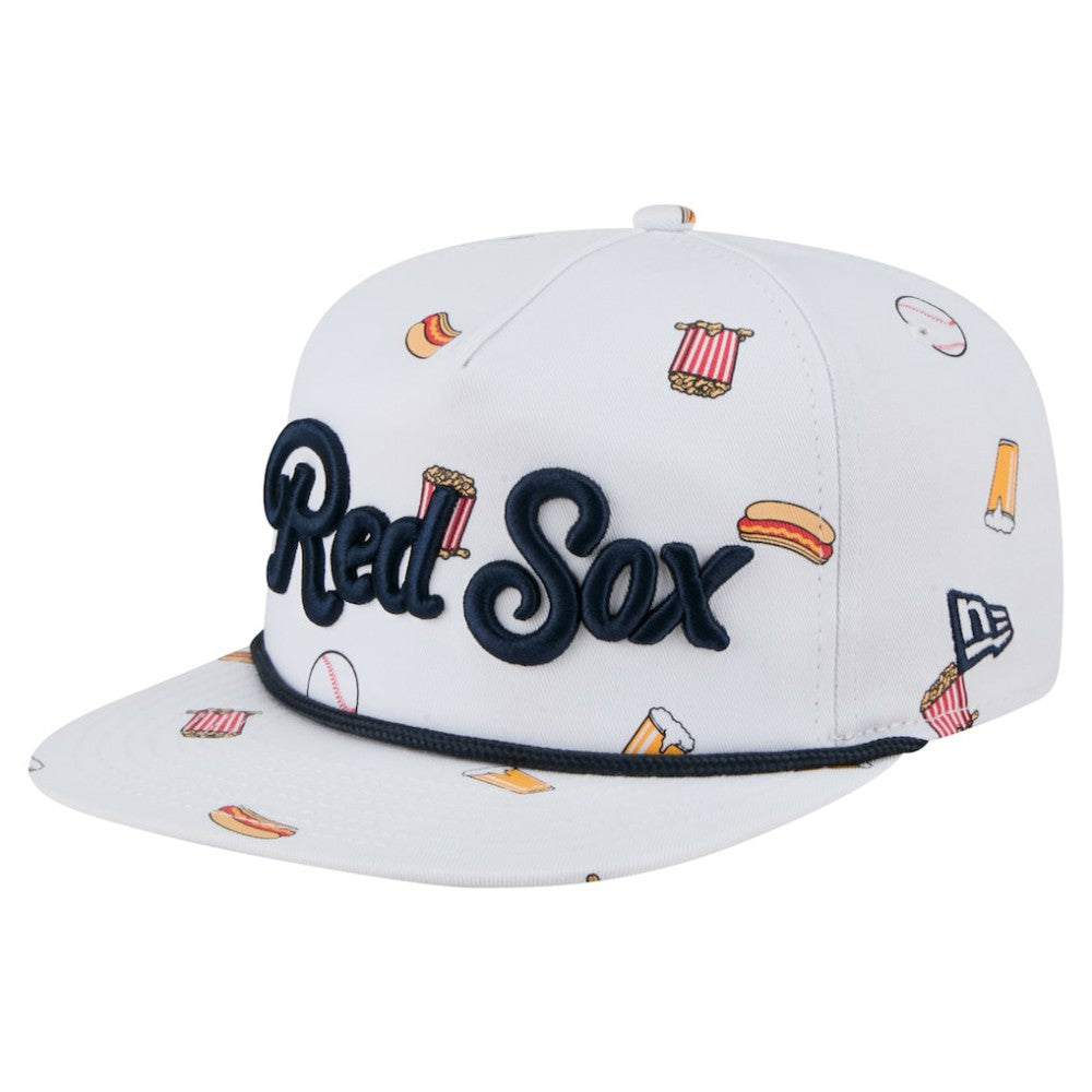 White Boston Red Sox New Era Team Cheer Rope 19TWENTY Adjustable Hat