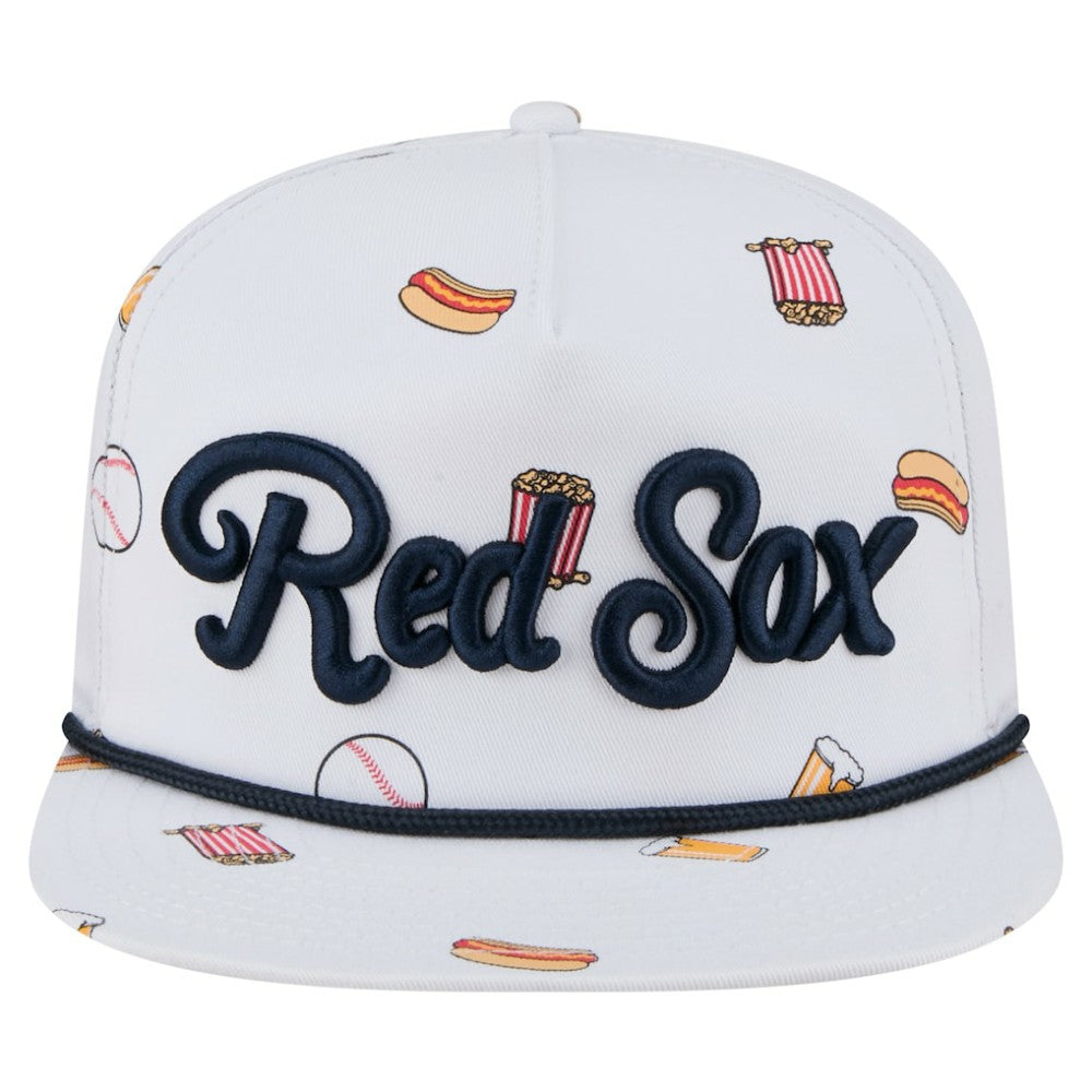 White Boston Red Sox New Era Team Cheer Rope 19TWENTY Adjustable Hat