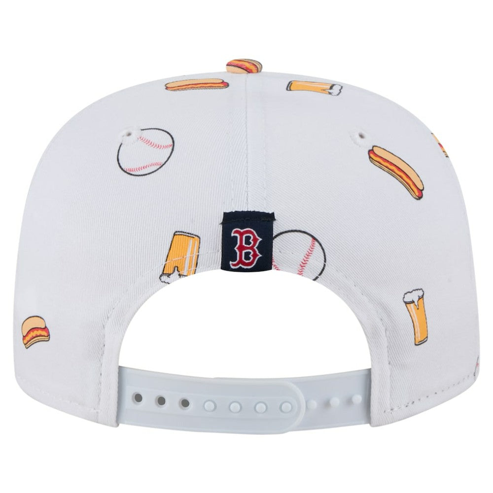 White Boston Red Sox New Era Team Cheer Rope 19TWENTY Adjustable Hat