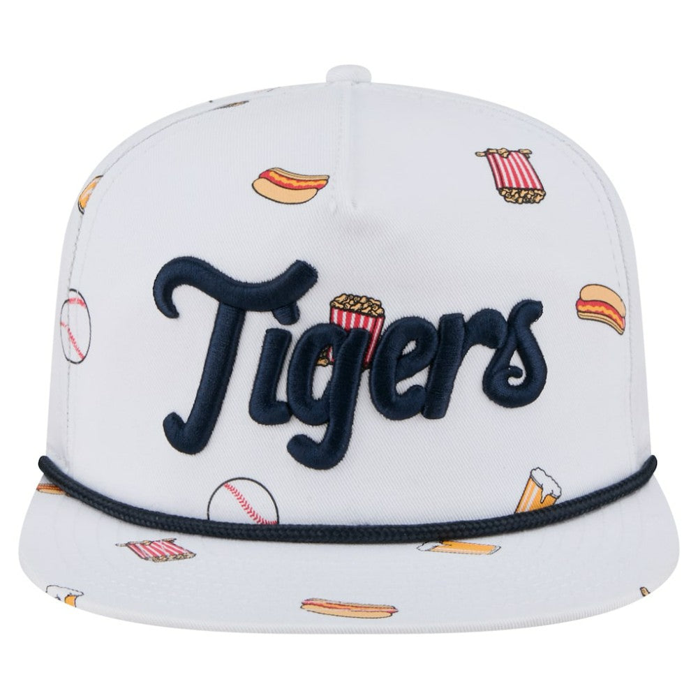 White Detroit Tigers New Era Team Cheer Rope 19TWENTY Adjustable Hat