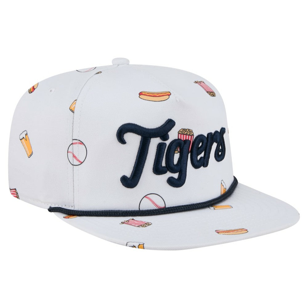 White Detroit Tigers New Era Team Cheer Rope 19TWENTY Adjustable Hat