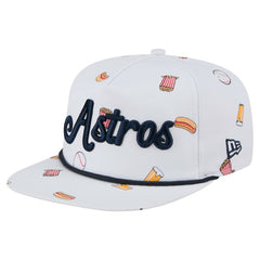 White Houston Astros New Era Team Cheer Rope 19TWENTY Adjustable Hat