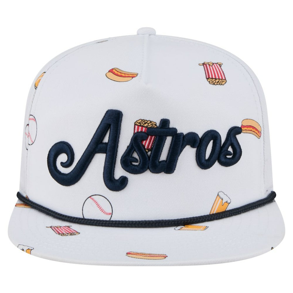 White Houston Astros New Era Team Cheer Rope 19TWENTY Adjustable Hat