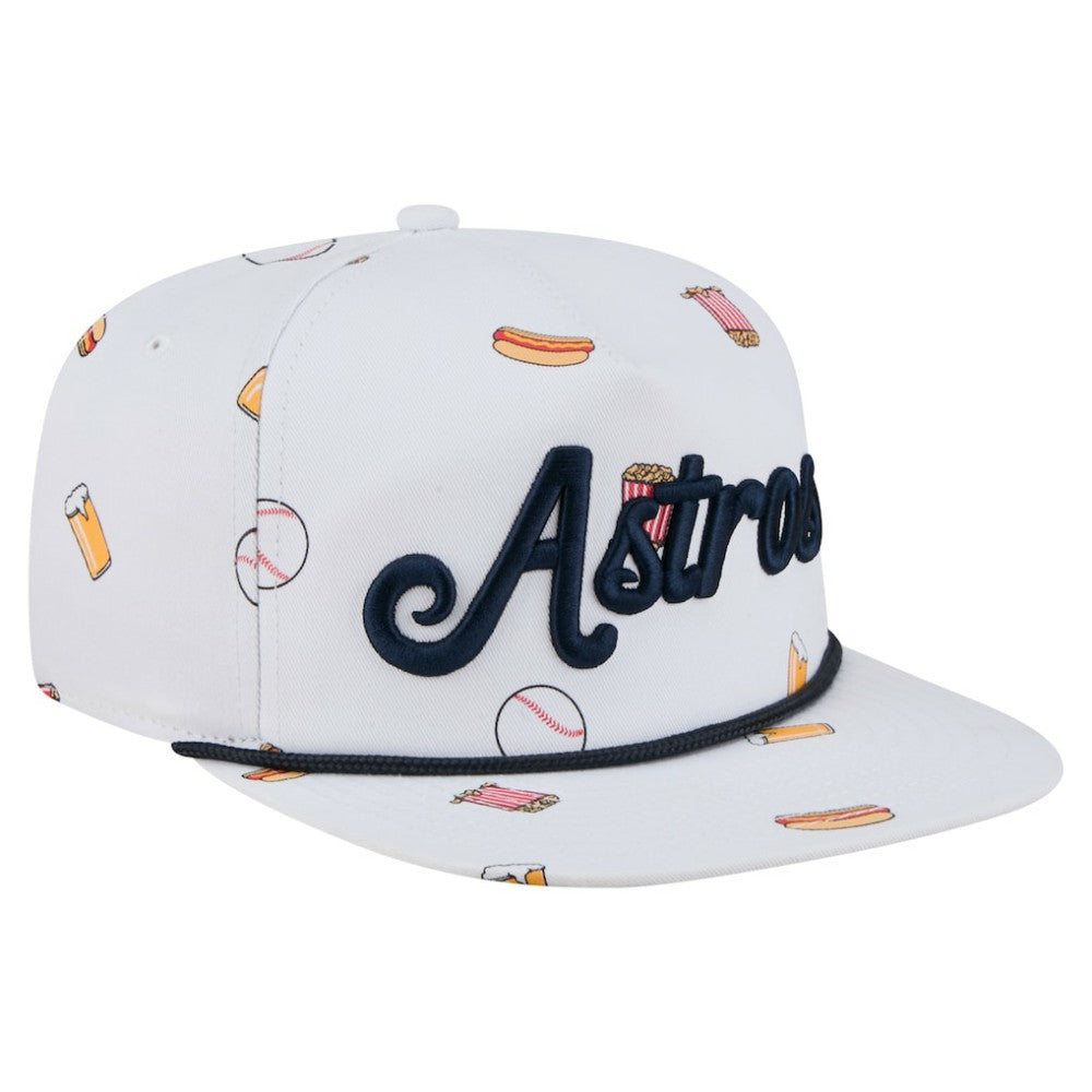 White Houston Astros New Era Team Cheer Rope 19TWENTY Adjustable Hat