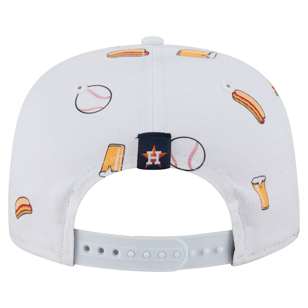 White Houston Astros New Era Team Cheer Rope 19TWENTY Adjustable Hat
