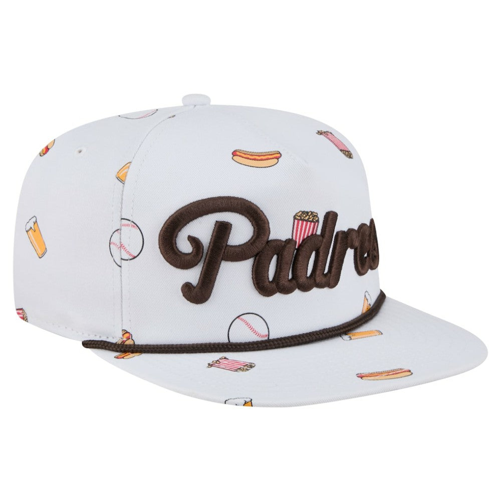 White San Diego Padres New Era Team Cheer Rope 19TWENTY Adjustable Hat