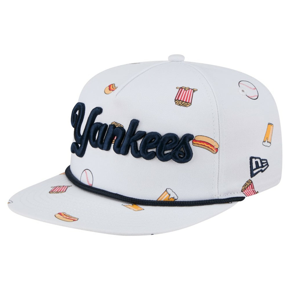 White New York Yankees New Era Team Cheer Rope 19TWENTY Adjustable Hat