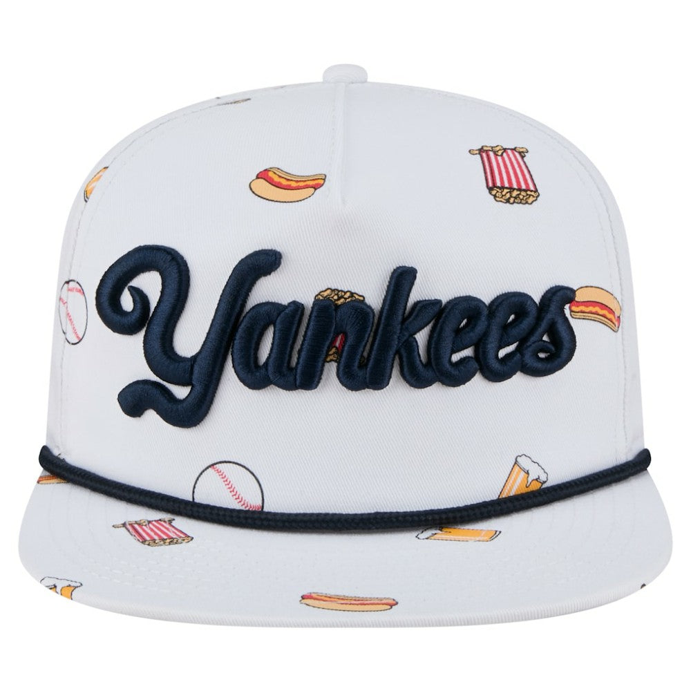White New York Yankees New Era Team Cheer Rope 19TWENTY Adjustable Hat