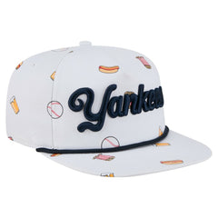 White New York Yankees New Era Team Cheer Rope 19TWENTY Adjustable Hat