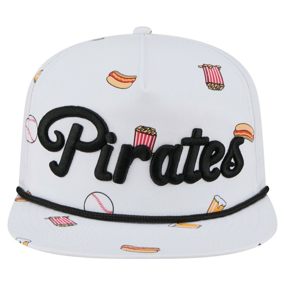 White Pittsburgh Pirates New Era Team Cheer Rope 19TWENTY Adjustable Hat