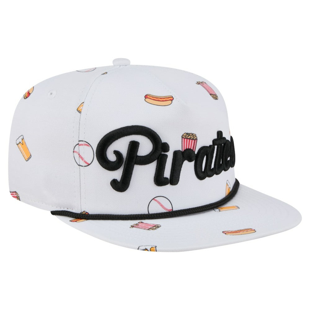 White Pittsburgh Pirates New Era Team Cheer Rope 19TWENTY Adjustable Hat