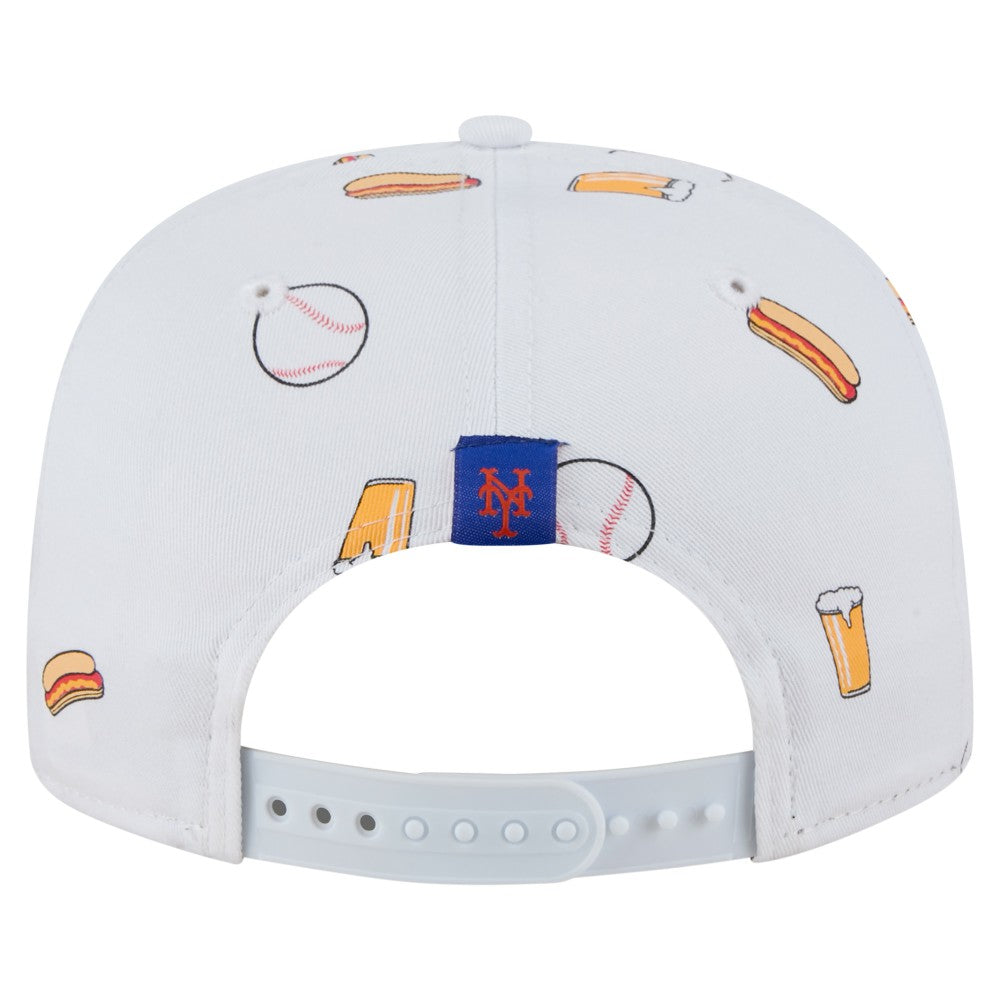 White New York Mets New Era Team Cheer Rope 19TWENTY Adjustable Hat