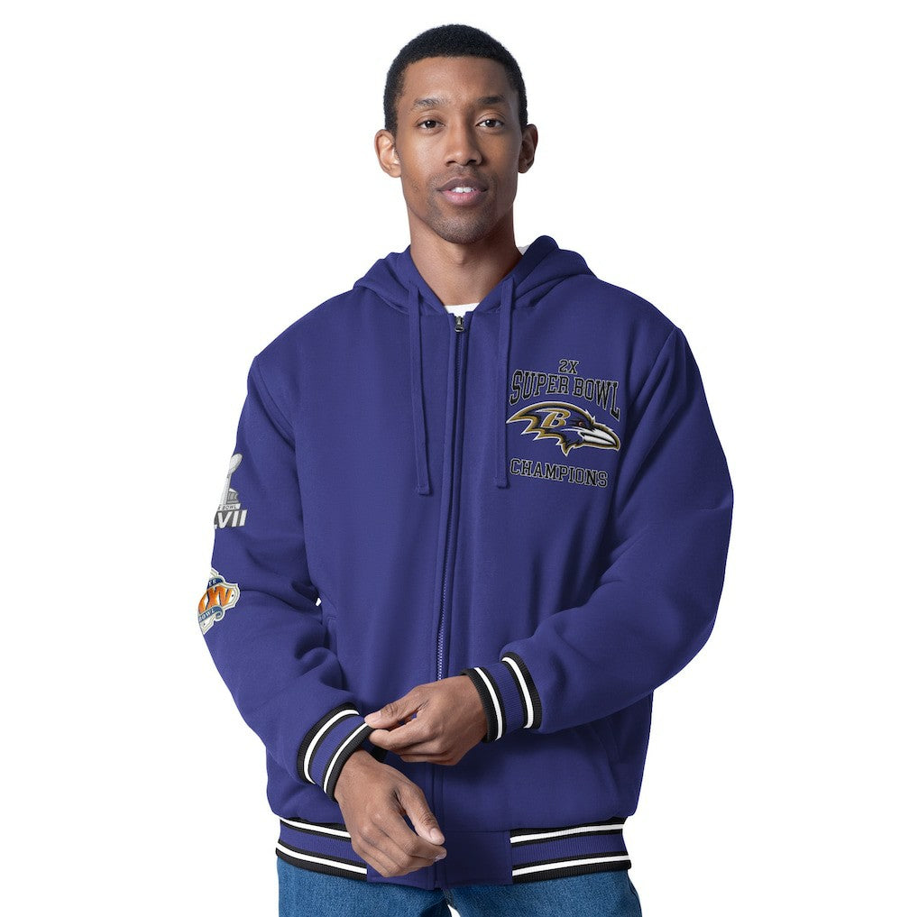G-III Sports by Carl Banks Power Forward Commemorative Full-Zip Hooded Jacket - Baltimore Ravens Jackets