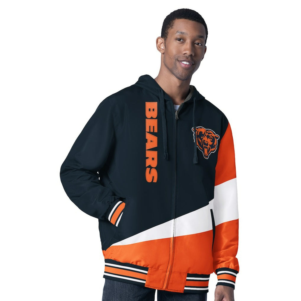 G-III Sports by Carl Banks Dual Threat Reversable Full-Zip Hooded Jacket - Chicago Bears Jackets