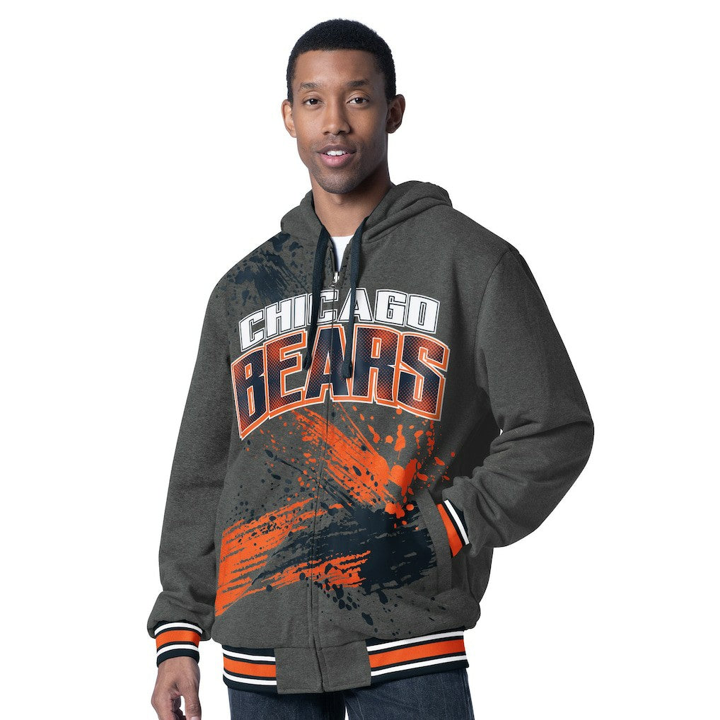 G-III Sports by Carl Banks Dual Threat Reversable Full-Zip Hooded Jacket - Chicago Bears Jackets