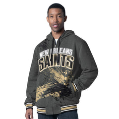 G-III Sports by Carl Banks Dual Threat Reversable Full-Zip Hooded Jacket - New Orleans Saints Jackets
