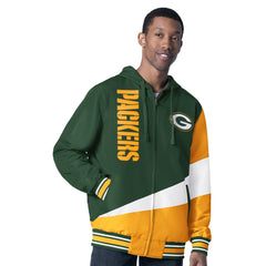 G-III Sports by Carl Banks Dual Threat Reversable Full-Zip Hooded Jacket - Green Bay Packers Jackets
