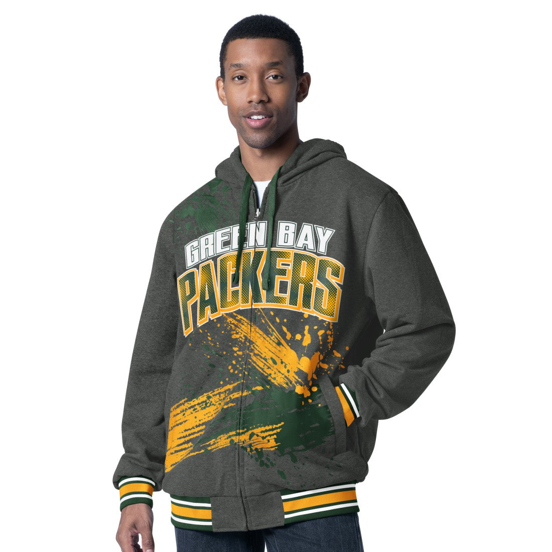 G-III Sports by Carl Banks Dual Threat Reversable Full-Zip Hooded Jacket - Green Bay Packers Jackets