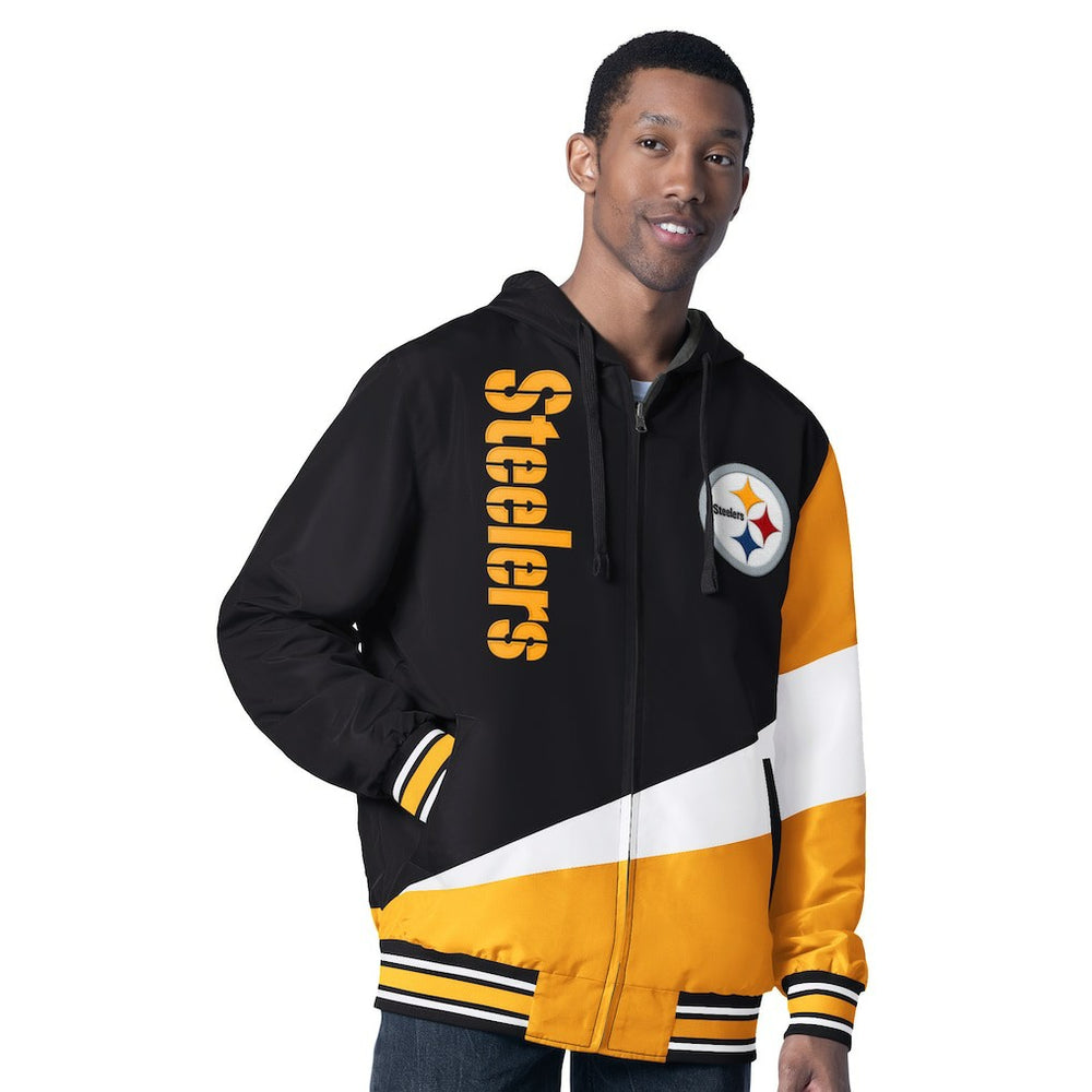 G-III Sports by Carl Banks Dual Threat Reversable Full-Zip Hooded Jacket - Pittsburgh Steelers Jackets