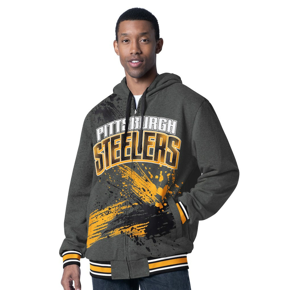 G-III Sports by Carl Banks Dual Threat Reversable Full-Zip Hooded Jacket - Pittsburgh Steelers Jackets