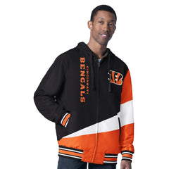 G-III Sports by Carl Banks Dual Threat Reversable Full-Zip Hooded Jacket - Cincinnati Bengals Jackets