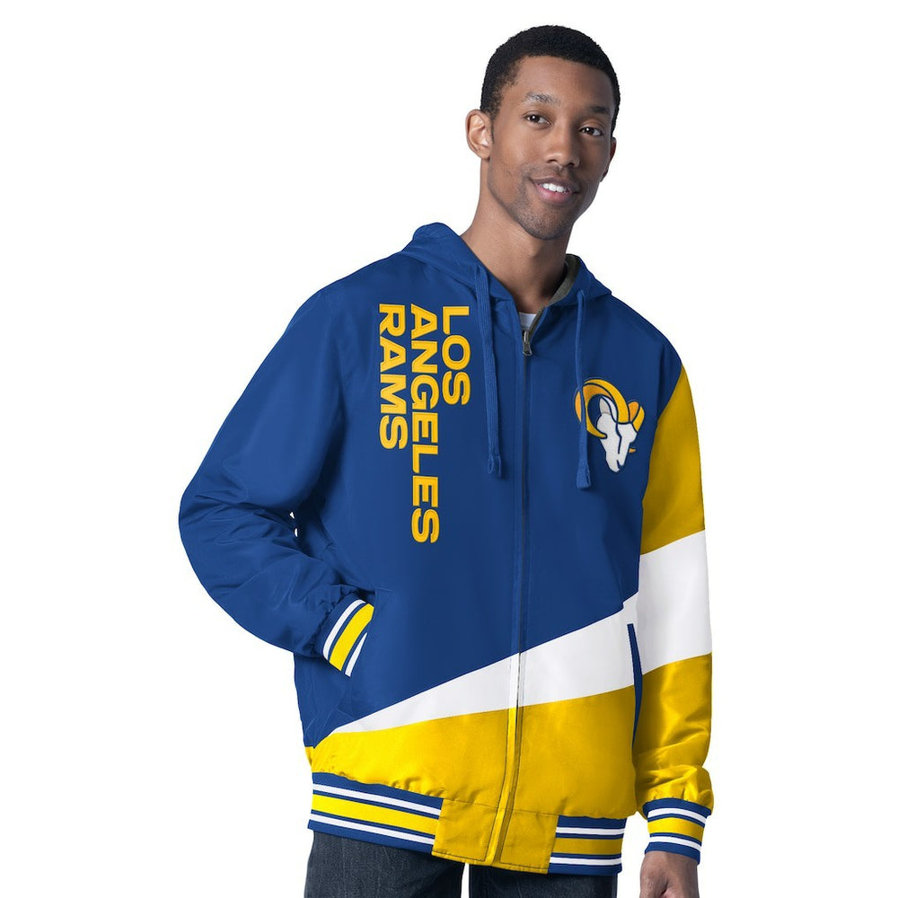 G-III Sports by Carl Banks Dual Threat Reversable Full-Zip Hooded Jacket - Los Angeles Rams Jackets