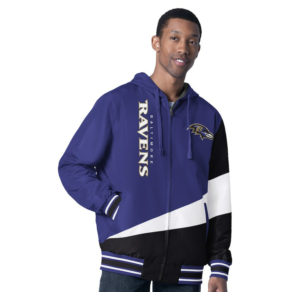 G-III Sports by Carl Banks Dual Threat Reversable Full-Zip Hooded Jacket - Baltimore Ravens Jackets