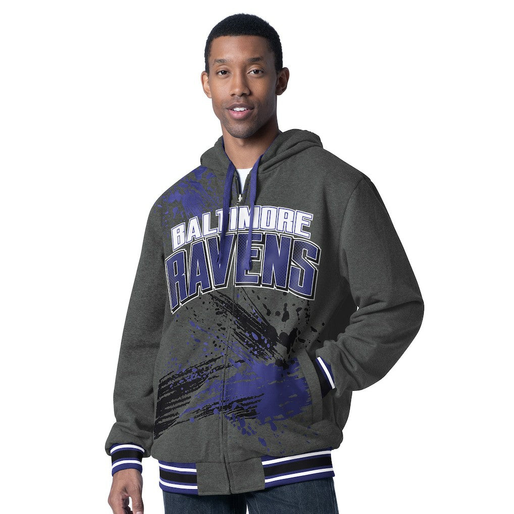 G-III Sports by Carl Banks Dual Threat Reversable Full-Zip Hooded Jacket - Baltimore Ravens Jackets