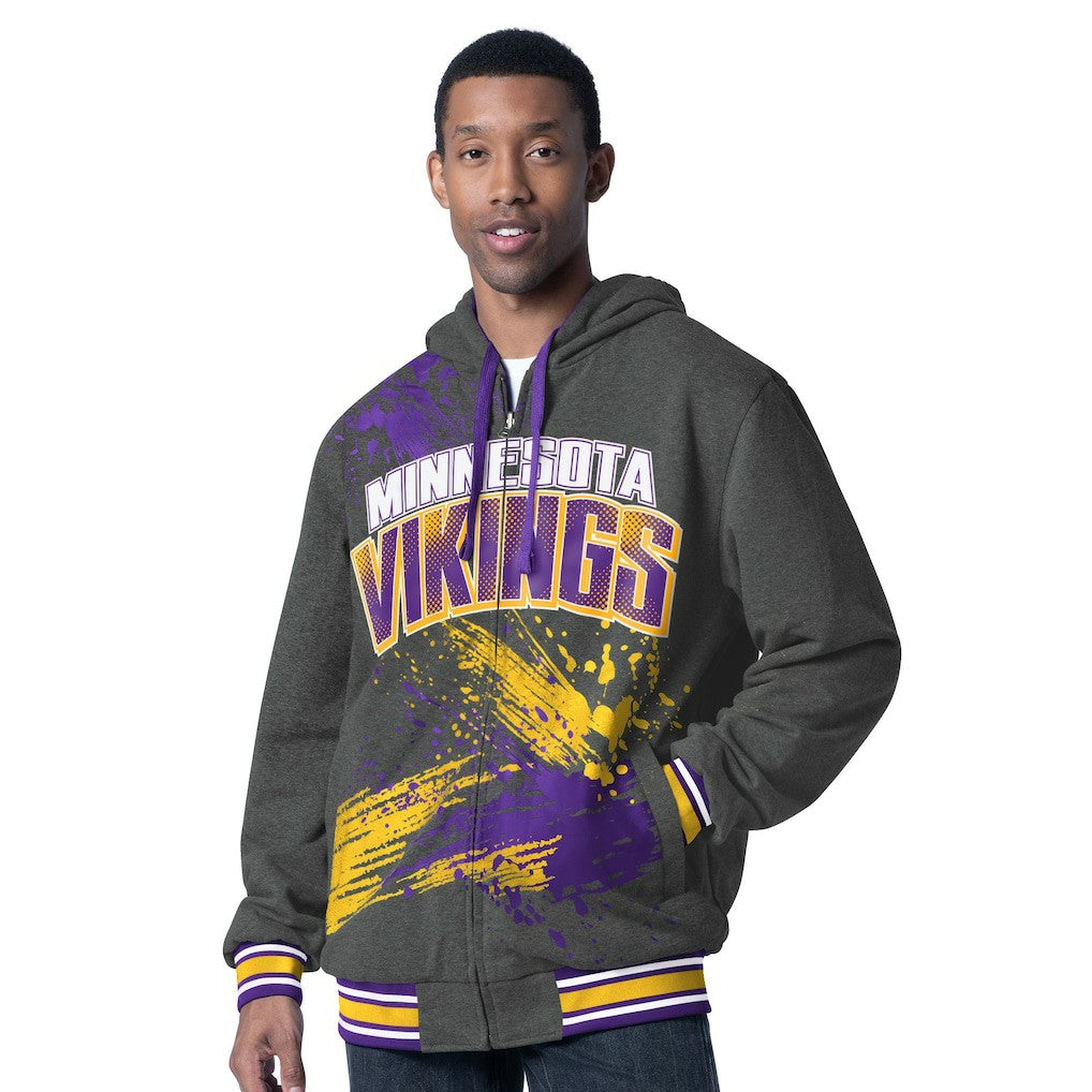 G-III Sports by Carl Banks Dual Threat Reversable Full-Zip Hooded Jacket - Minnesota Vikings Jackets