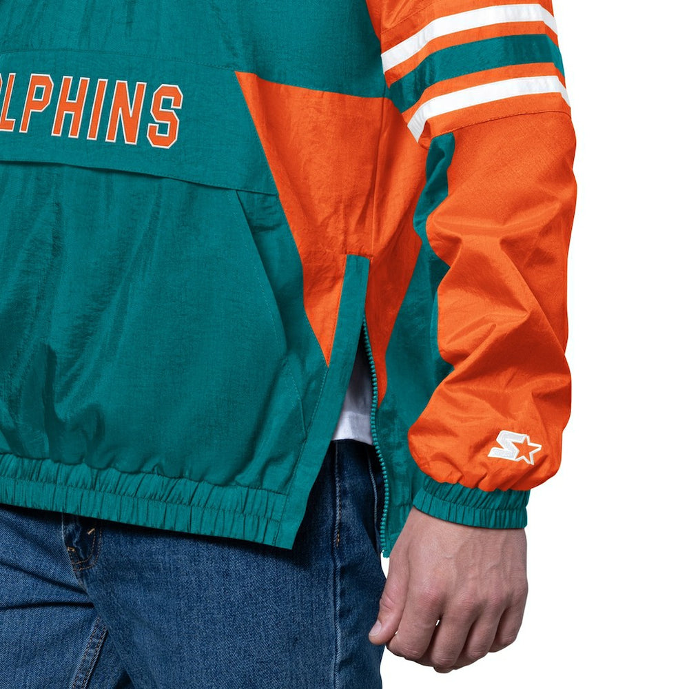 Starter Vintage Logo Prospect Half-Zip Pullover - Miami Dolphins Pullover
