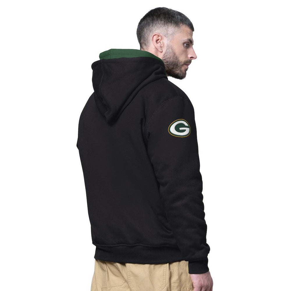 Starter Big Shot Full-Zip Double Hoodie - Green Bay Packers Hoodies