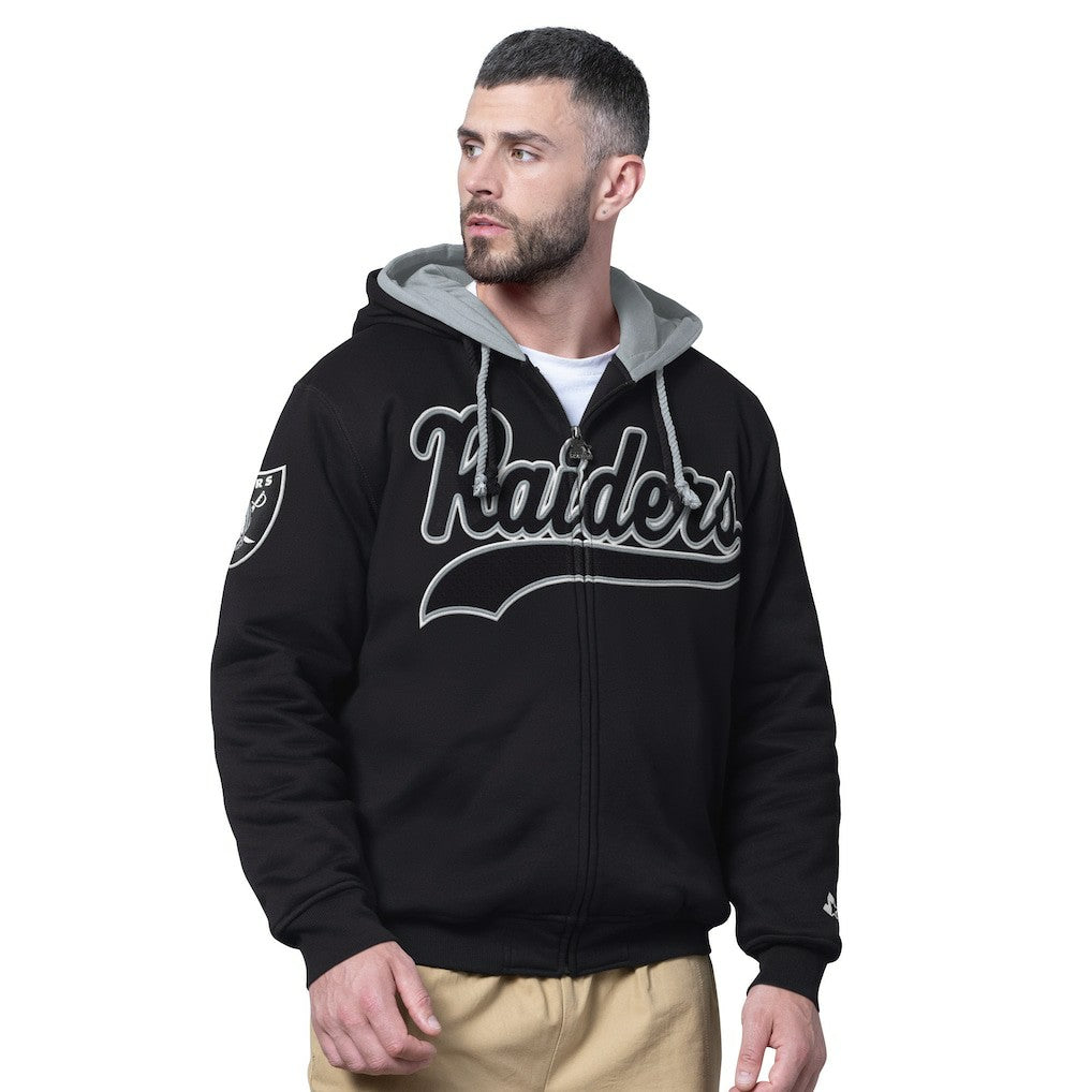 Starter Big Shot Full-Zip Double Hoodie - Las Vegas Raiders Hoodies
