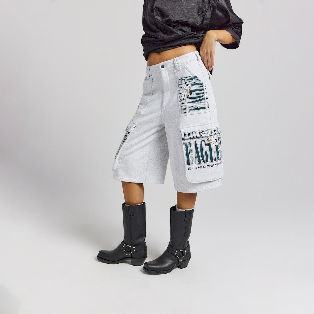 Off Season x NFL Women's Fleece Cargo Shorts - Philadelphia Eagles Shorts