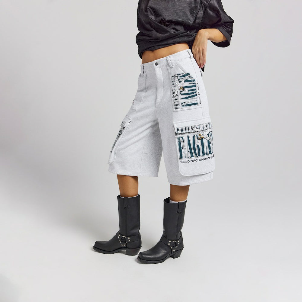 Off Season x NFL Women's Fleece Cargo Shorts - Philadelphia Eagles Shorts