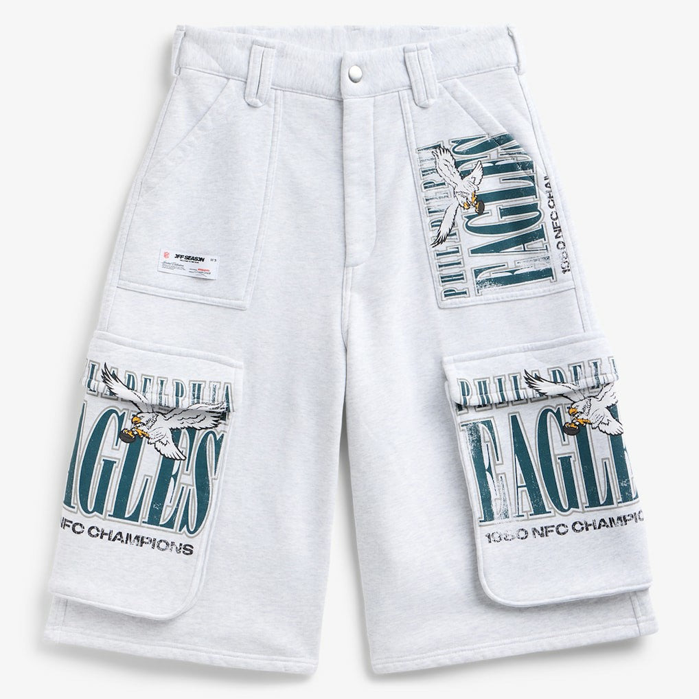 Off Season x NFL Women's Fleece Cargo Shorts - Philadelphia Eagles Shorts