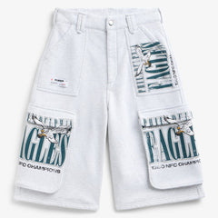 Off Season x NFL Women's Fleece Cargo Shorts - Philadelphia Eagles Shorts