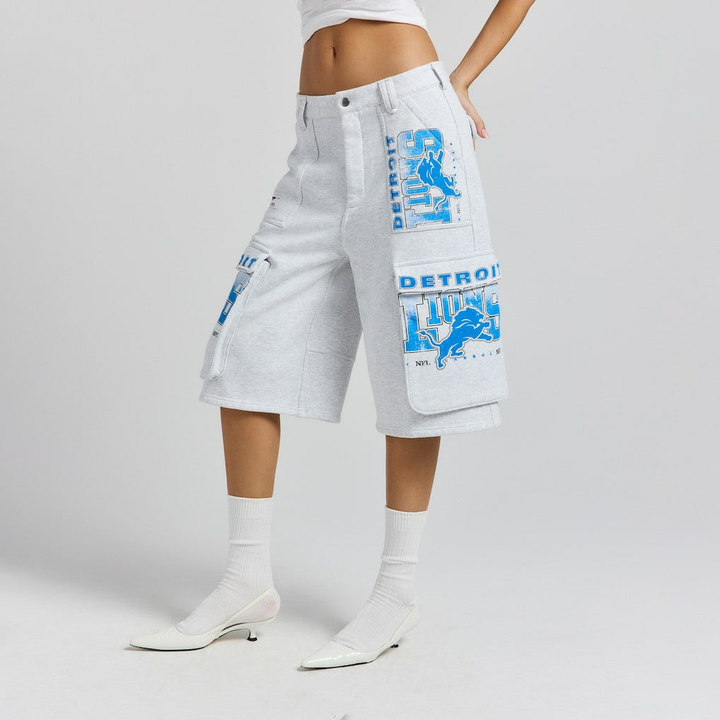 Off Season x NFL Women's Fleece Cargo Shorts - Detroit Lions Shorts