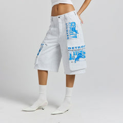 Off Season x NFL Women's Fleece Cargo Shorts - Detroit Lions Shorts